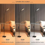 Mojimdo Lampadaire, [3 couleurs & 10 luminosités] Liseuse LED fine sur pied, Lampadaire flexible réglable par variateur pour cha