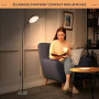 Mojimdo Lampadaire, [3 couleurs & 10 luminosités] Liseuse LED fine sur pied, Lampadaire flexible réglable par variateur pour cha