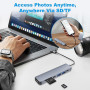 Hub USB C HDMI 4K PD 100W Charge,3*USB-A/C Multi Data Ports,Lecteur de Cartes SD/TF 7 en 1 Dock USB-C,Adaptateur Multiport Compa