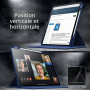JETech Coque Rotatif pour iPad Pro 12,9" 6/5/4/3, Marine | Pour 2022/2021/2020/2018 Modèle, Support Rotatif à 360°, Veille/Révei