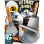 SMASHI® Smash Burger Kit avec Ustensiles Professionnels en Acier Inoxydable 304 certifié Contact Alimentaire UE | Presse Smash B