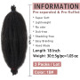 Xtrend Marley Twist Lot de 3 paquets d'extensions de cheveux synthétiques pré-séparés pour tressage au crochet (5 mèches/paquet,