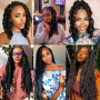 Xtrend Marley Twist Lot de 3 paquets d'extensions de cheveux synthétiques pré-séparés pour tressage au crochet (5 mèches/paquet,