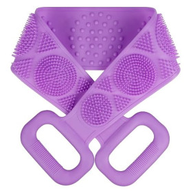URAQT Brosse de Bain, 70cm Longueur Brosse Arrière en Silicone Brosse | Silicone Pour Dos Double Face, Brosse pour Le Dos de la