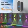 Lampe Solaire Exterieur Applique Murale: 6 Pack Up Down RGB lumiere Solaire | Éclairage mural extérieur IP65 Étanche 3000K & Mod