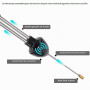 Greluma Outil auditif Sensible de Diagnostic de Moteur Automobile de stéthoscope de Moteur de stéthoscope de mécanicien pour des