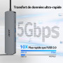 acer Hub USB C 6 en 1 avec Ethernet 1Gbps, HDMI 4K@60Hz, PD 100W | 1*USB-C 5Gbps, 2*USB-A 3.0, Adaptateur USB C Ethernet HDMI po