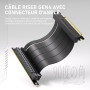 EZDIY-FAB Shield Support Vertical pour GPU, câble PCIe 4.0 115mm, Noir | Structure double verrouillage, support GPU lourd, 7 slo
