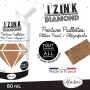 Aladine - Izink Diamond Doré Cuivré 80 ml - Peinture Pailletée - Pour Tout Support : Papier, Tissu, Béton, Métal, Bois - DIY et 