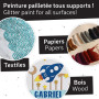 Aladine - Izink Diamond Doré Cuivré 80 ml - Peinture Pailletée - Pour Tout Support : Papier, Tissu, Béton, Métal, Bois - DIY et 