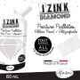 Aladine - Izink Diamond Blanc Nacré 80 ml - Peinture Pailletée - Pour Tout Support : Papier, Tissu, Béton, Métal, Bois - DIY et 
