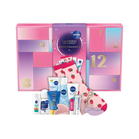 Calendrier de l'Avent NIVEA 12 jours pour ado, 12 surprises | 8 Produits de Soin & 4 Accessoires, Soins Visage, Lèvres et Hydrat