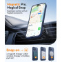 CANSHN Coque Magnétique pour iPhone 17 Pro, Bleu Foncé | Protection Complète de l'appareil Photo, Housse Fond Mat Translucide