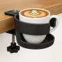 Girafus Porte Gobelet Bureau à Pince – Porte Tasse, Mug & Gourde, Gaming | Anse orientable en 3 positions (gauche, droite, centr