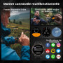 KOSPET Tank T4C GPS Montre Connectée Homme, Lampe Torche LED, Talkie-Walkie | Étanche 5 ATM et IP69K, 1,5'' AMOLED, Autonomie 15