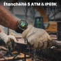KOSPET Tank T4C GPS Montre Connectée Homme, Lampe Torche LED, Talkie-Walkie | Étanche 5 ATM et IP69K, 1,5'' AMOLED, Autonomie 15