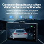 WOLFANG 2.5K Dashcam Voiture Avant Arrière, 1440P+1080P FHD Camera Embarquée Voiture, IPS 3" Camera Voiture Grand Angle de 170°+