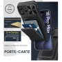 Vihibii Coque pour iPhone 18 Pro Max avec 2 Pièces Protection D'écran, Noir | Porte Carte, Support Réglable, Protection de l'obj