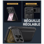 Vihibii Coque pour iPhone 18 Pro Max avec 2 Pièces Protection D'écran, Noir | Porte Carte, Support Réglable, Protection de l'obj