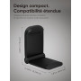 doenci Support Casque - [ Petit & Pliable ] Support Casque Audio, 1 Pièce | avec Base Auto-Adhésive pour Mur, Écouteurs Crochet