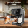 Cecotec Cafetières Express Semi-automatiques Power Espresso Touch ColdBrew Latte. 1350W, 20 Bars, Froid, Tiède ou Chaud, Écran T