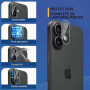 Oelrstfe 2 Pièces Arrière Verre Trempé pour iPhone 16 avec 2 Caméra Protecteur D'écran,HD Transparent Film Protection écran,9H D