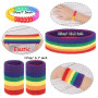 PHOGARY 6PCS LGBTQ Ensemble de Cape de Drapeau de la Fierté Gay, Y compris Drapeau Arc-en-Ciel Bandeau Bracelets Lunettes de Sol