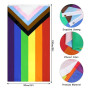 PHOGARY 6PCS LGBTQ Ensemble de Cape de Drapeau de la Fierté Gay, Y compris Drapeau Arc-en-Ciel Bandeau Bracelets Lunettes de Sol