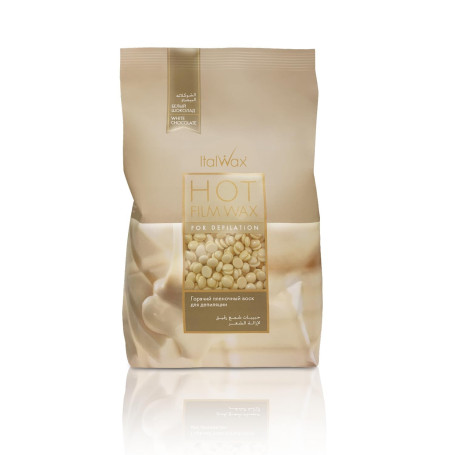 Italwax White Chocolate 1Kg - Cire pelable pour l’épilation sans bandes | Formule naturelle pour tous les types de peau- Recomma