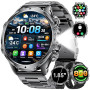 LIGE Montre Connectée Homme, Grand Écran HD 1,85''/800mAh/Torche LED, Smartwatch avec Appel Bluetooth, Étanche 5ATM, 110+ Modes
