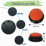 Gelabur 4 pièces buzzer enregistrable, buzzer chien communication bouton 30 secondes d'enregistrement, pour la formation et les 