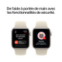 Apple Watch SE 3 (GPS), Boîtier en Aluminium Minuit de 40 mm | Bracelet Sport bleu marine - M/L. Fitness + Sommeil + Suivi de cy