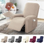 BOYIFEIJIE Housse Fauteuil Relax 1 Place, Housse de Fauteuil Extensible avec Poches, Housse Canapé Relax Jacquard Rayé Tout Comp