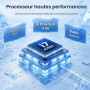 Ordinateur tout-en-un 23,8 pouces écran incurvé,design fin pour le bureau | Core i7 8Go RAM SSD256Go, Wi-Fi bi-bande BT5.0 compa