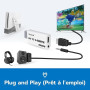 Mcbazel Adaptateur Wii HDMI, Adaptateur Wii vers HDMI Convertisseur Vidéo Full HD 1080P avec Sortie Audio 3,5 mm, Compatible Wii