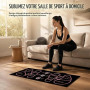 Aribliseza Tapis de Fitness, Tapis de Yoga, Tapis de Pilates, Design à | Antidérapant, confort au genou, position des pieds pour