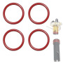 Lot de 4 joints toriques – Compatible avec les machines à café Delonghi ECAM, ETAM, ESAM, EABI, EPAM & AEG – Pièces de rechange