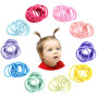 Hanyousheng 200 Pièces Petit Elastique à Cheveux,2.5 cm Multicolore Bande de Cheveux Porte, Enfant Accessoire en Caoutchouc