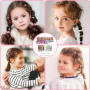LUFFLOK 1175 Pièces Élastique Cheveux Barettes Cheveux Élastiques Chouchous | Colorés Pinces à Cheveux pour Filles et Enfants, A