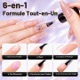 2 x 8ml Colle Faux Ongle 6 en 1, Colle Faux L'ongle Avec Pinceau | Extra Forte Rapide, Longue Durée, für Die Nagelverlängerung u