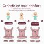 Momcozy Porte Bebe Ergonomique 100% Coton,Gris, 3–24 Mois, 3,2–20 kg | Porte-bébé physiologique, position M, tour de taille régl