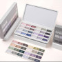 Peinture Aquarelle Opaque - Set de 24 Aquarelles Semi-humides avec Palette de Mélange | Faible Saturation, Couleurs Mates et Hau