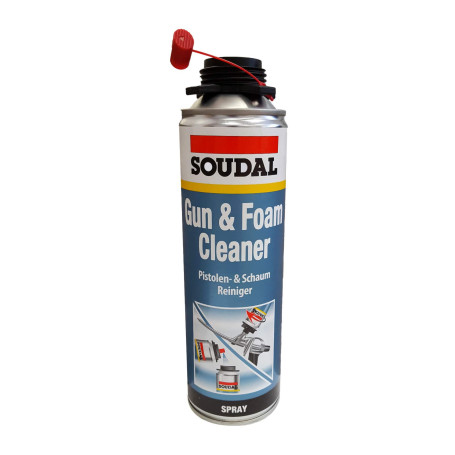 Soudal Profi Nettoyant pour Pistolet, Nettoyant à Mousse 500 ml (Nettoyant hautement actif pour le rinçage des pistolets de mont
