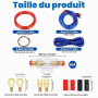 Vexnaro Kit de Câblage Amplificateur Voiture, Câble Subwoofer et Kit Connexion Ampli Audio, Faisceau Installation avec Fusible e