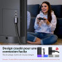 UGREEN 8K Câble HDMI 2.1 Coudé 90° 8K 60Hz 4K 240Hz Haute Vitesse 48Gbps | Cordon HDMI Aluminium Dynamic HDR Dolby Atmos HDCP Tr