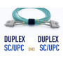 Elfcam® - Câble à Fibre Optique SC/UPC à SC/UPC OM3 Multimode Duplex 50/125um LSZH (1M)