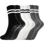 Gendewiner Chaussettes Pilates Yoga En Coton Taille UE 35-42 Antidérapantes Pour Femmes Et Hommes