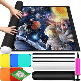 Purpledi Tapis de Puzzle, Tapis de Rangement en Feutre pour Puzzle jusqu'à 1000 1500 2000 3000 pièces, Rouleau Puzzle Roll Up Ma