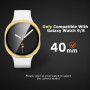 Amizee 2 en 1 Métal Coque Compatible avec Galaxy Watch 40mm, Or | Compatible avec Galaxy Watch 9/8 40mm avec Protecteur D’écran 