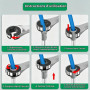 Candeon Jeu de clé plate à cliquet ouverte, 6Pcs 10-17mm Métrique Clés Mixtes à Cliquet Clés à Écrou Évasé pour conduites de fre